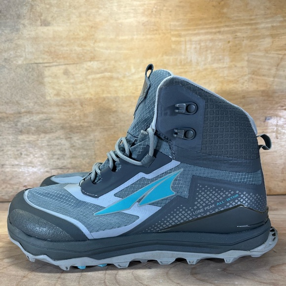 Altra Lone Peak All Weather WATERPROOF Womens Size 8.5 Hiking Boots Shoes Gray - Picture 3 of 9
